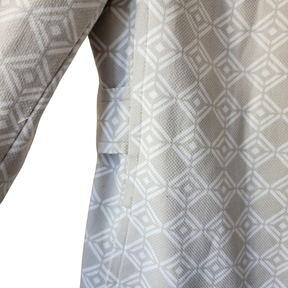Womens Hip Length Trench Coat Diamond Pattern Banana Republic Size M - Picture 9 of 12